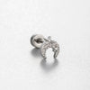Titanium Steel Inlaid Zircon Ear Nail For Women Cute High Sense