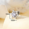 Titanium Steel Inlaid Zircon Snowflake Earrings For Women
