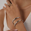 Titanium Steel Ins Style Electroplated Open Bracelet