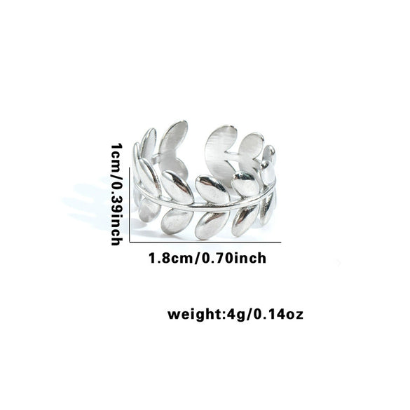 Titanium Steel Irregular Geometric Hollow Multilayer Electroplated Unisex Ring