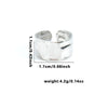 Titanium Steel Irregular Geometric Hollow Multilayer Electroplated Unisex Ring