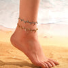 Titanium Steel Irregular Zircon Anklet For Women Electroplating Cartoon And Plants Flowers Style