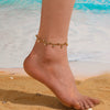 Titanium Steel Irregular Zircon Anklet For Women Electroplating Cartoon And Plants Flowers Style