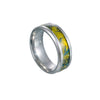 Titanium Steel Jewelry Bracelet And Men's Ring With Imitation Natural Stone Opal