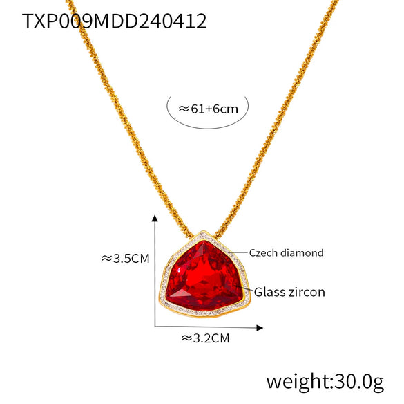 316L Stainless Steel Jewelry Chain Pendant With Geometric Star Design And Electroplating Treatment Unisex