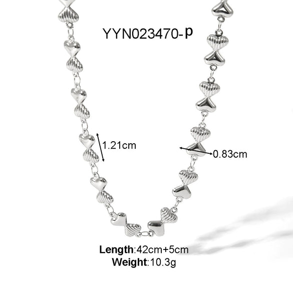 Titanium Steel Jewelry Conch Sea Star Necklace With Heart Shape And Animal Zodiac Pattern Electroplated Light Luxury Niche Design Neck Chain No Fade