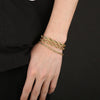 Titanium Steel Jewelry 18K Gold Twocolor Twist Chain Unisex Stainless Steel Bracelet Bracelet  Sales