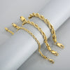 Titanium Steel Jewelry 18K Gold Twocolor Twist Chain Unisex Stainless Steel Bracelet Bracelet  Sales