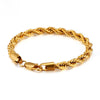 Titanium Steel Jewelry 18K Gold Twocolor Twist Chain Unisex Stainless Steel Bracelet Bracelet  Sales