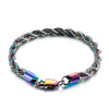 Titanium Steel Jewelry 18K Gold Twocolor Twist Chain Unisex Stainless Steel Bracelet Bracelet  Sales