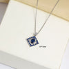 Titanium Steel Jewelry Set Geometric Mixed Gemstone Pendant Necklace Earrings Ring Clavicle Chain Electroplated