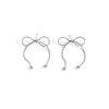 Titanium Steel Jewelry Set With Bowknot Tassel Round Bead Design And Electroplating For Women