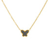 Titanium Steel Jewelry Set With Butterfly And Plant Flowers Pattern For Women Include Necklace Earrings And Bracelet