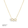 Titanium Steel Jewelry Set With Diamonds Geometric Style Bamboo Chain For Women