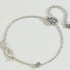 Titanium Steel Jewelry Set With Diamonds Geometric Style Bamboo Chain For Women
