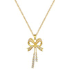 Titanium Steel Jewelry Set With Geometric Bow Tassel And Electroplating For Women