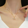 Titanium Steel Jewelry Set With Geometric Design And Electroplating For Women