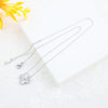 Titanium Steel Jewelry Set With Laser Clover And Plant Flowers Pattern Electroplating Treatment For Women