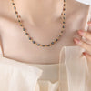 Titanium Steel Jewelry Set With Oil Drop Stitching Electroplated For Women