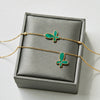 Titanium Steel Jewelry Set With Turquoise Inlay And Butterfly Bow Animal Zodiac Design