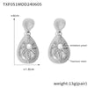 316L Stainless Steel Jewelry With Love Bell Water Drop Pattern French Retro Style Electroplated