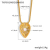 316L Stainless Steel Jewelry With Love Bell Water Drop Pattern French Retro Style Electroplated
