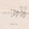 Titanium Steel 18K Electroplated Geometric Bowknot Women's Earrings