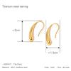 Titanium Steel 18K Gold Electroplated Geometric Drop Earrings For Women