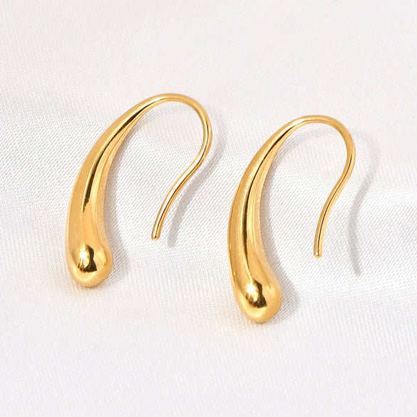 Titanium Steel 18K Gold Electroplated Geometric Drop Earrings For Women