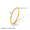 Titanium Steel 18K Gold Electroplated Simple Geometric Adjustable Bracelet For Girls