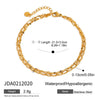 Titanium Steel 18K Gold Geometric Style Paperclip Chain Anklet For Women