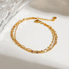 Titanium Steel 18K Gold Geometric Style Paperclip Chain Anklet For Women