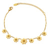 316L Stainless Steel 18K Gold Plated Flower Daisy Women's Bracelet With Electroplating Design