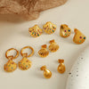 316L Stainless Steel 18K Gold Plated Ocean Style Women's Earrings Jewelry With Electroplating Design