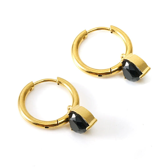 316L Stainless Steel 18K Gold Plated Square Geometric Drop Shape Earrings For Women