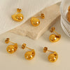 316L Stainless Steel 18K Goldplated Water Drop Earrings Fashionable And Simple Design Electroplated