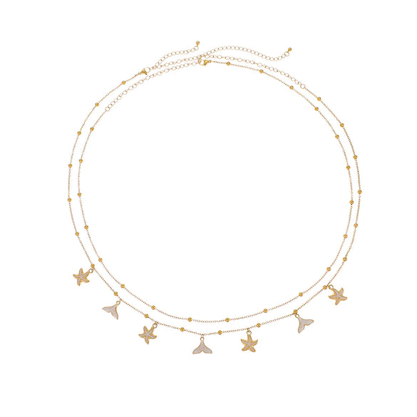 Titanium Steel 18K Real Gold Multilayered Waist Chain Body Chain Fashionable Highend Accessories