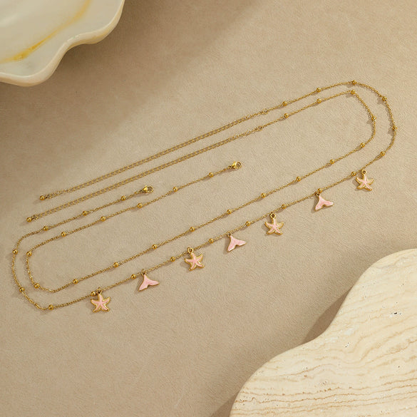 Titanium Steel 18K Real Gold Multilayered Waist Chain Body Chain Fashionable Highend Accessories