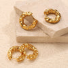 316L Stainless Steel Lava Ear Buckle Earrings With Electroplating Treatment For Women