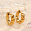 316L Stainless Steel Lava Ear Buckle Earrings With Electroplating Treatment For Women