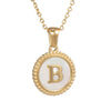316L Stainless Steel Letter Coin Necklace 18K Gold Plated Women's Fashion
