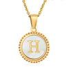 316L Stainless Steel Letter Coin Necklace 18K Gold Plated Women's Fashion