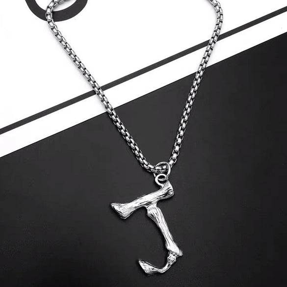 Titanium Steel Letter Hiphop Couple's Necklace With Finishing Plating