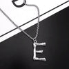 Titanium Steel Letter Hiphop Couple's Necklace With Finishing Plating