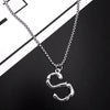 Titanium Steel Letter Hiphop Couple's Necklace With Finishing Plating