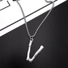 Titanium Steel Letter Hiphop Couple's Necklace With Finishing Plating