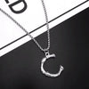 Titanium Steel Letter Hiphop Couple's Necklace With Finishing Plating