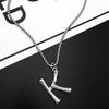 Titanium Steel Letter Hiphop Couple's Necklace With Finishing Plating