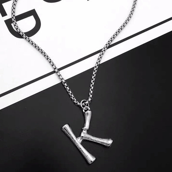 Titanium Steel Letter Hiphop Couple's Necklace With Finishing Plating