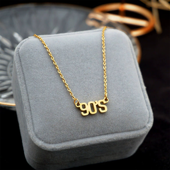 Titanium Steel Letter Pendant Doublelayer Necklace Simple Fashion Electroplated Cross Chain Women's Accessory